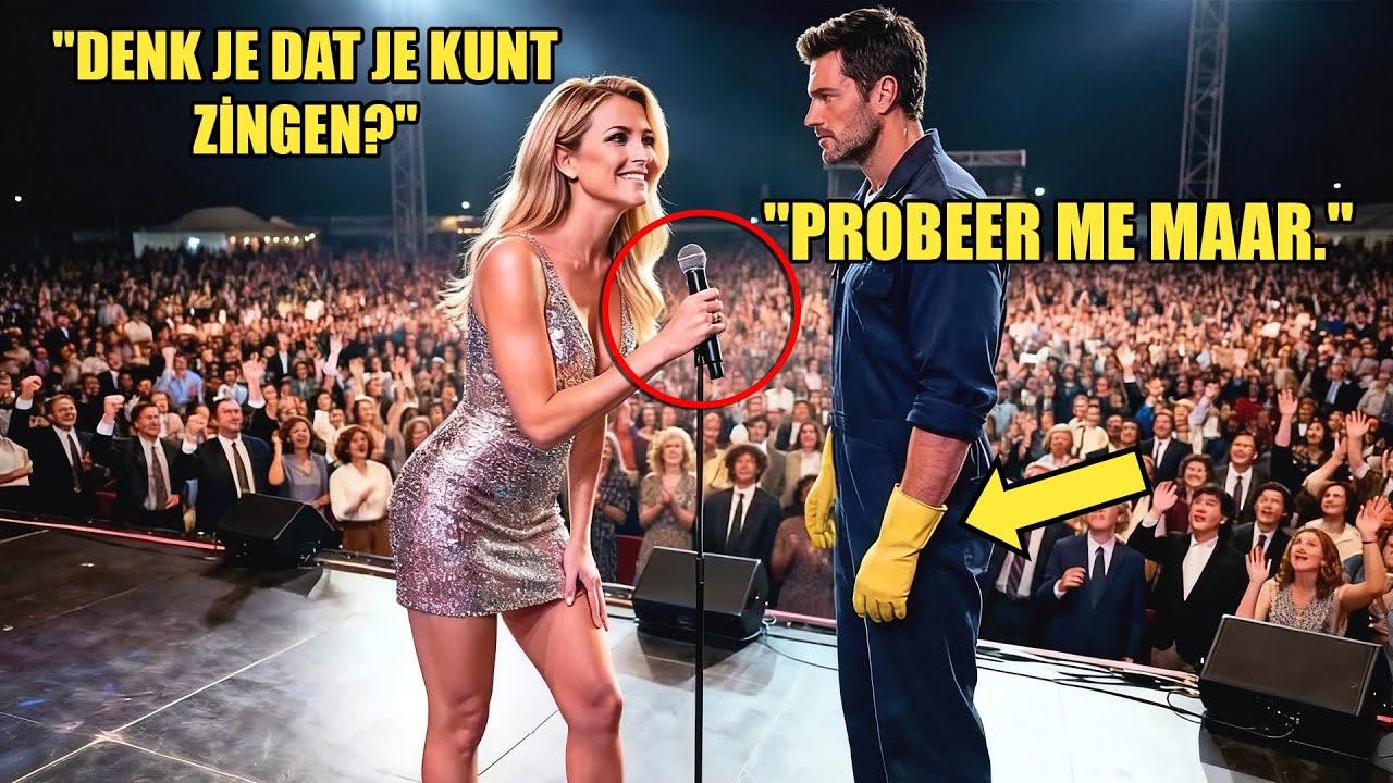 Beroemde zangeres dwong conciërge te zingen om hem te bespotten. Hij raakte noten die zij nooit kon.
