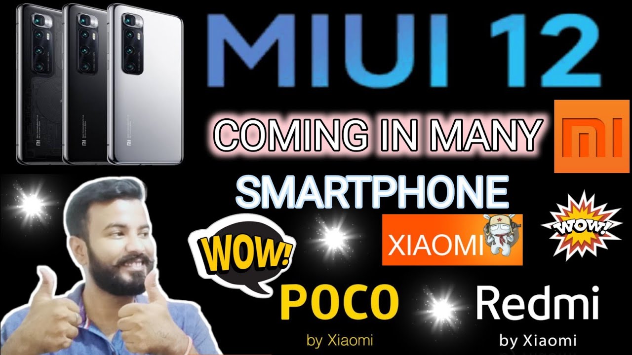 Miui 12 India stable Update supported devices list confirmed |