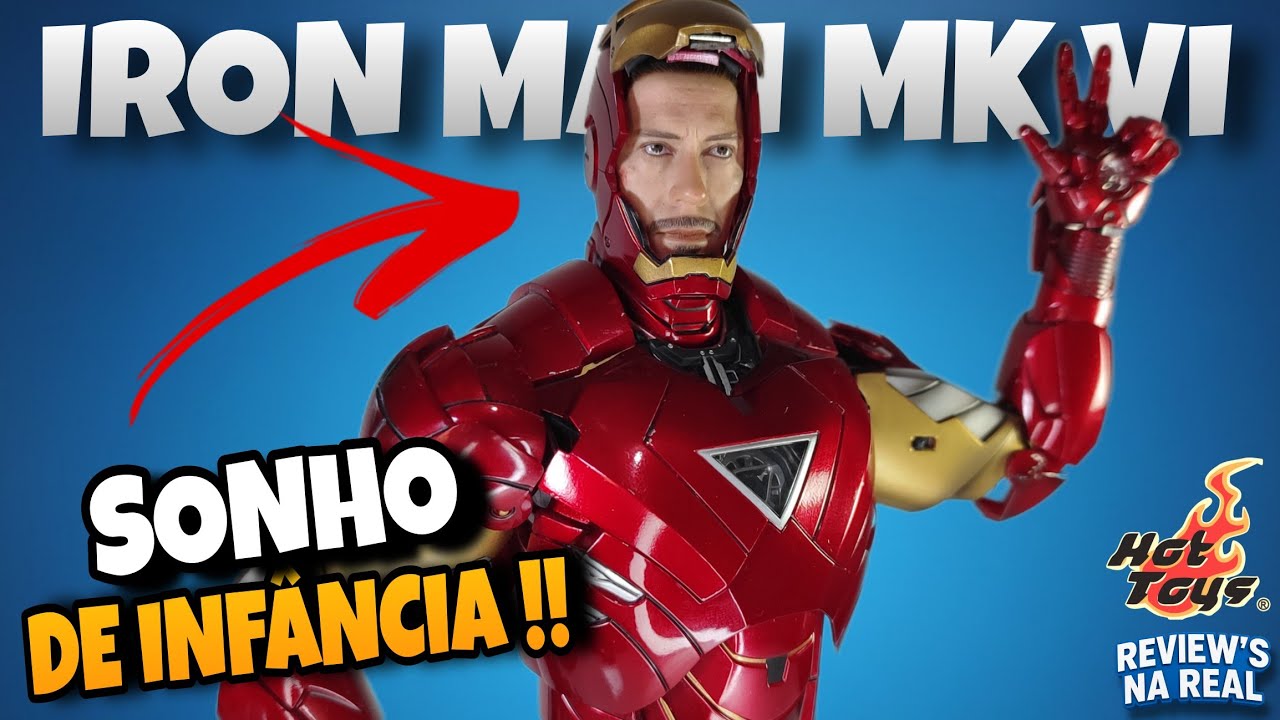 MEU PRIMEIRO HOT TOYS DA COLEÇÃO!! Hot toys iron Man mk VI/ REVIEW COMPLETO 