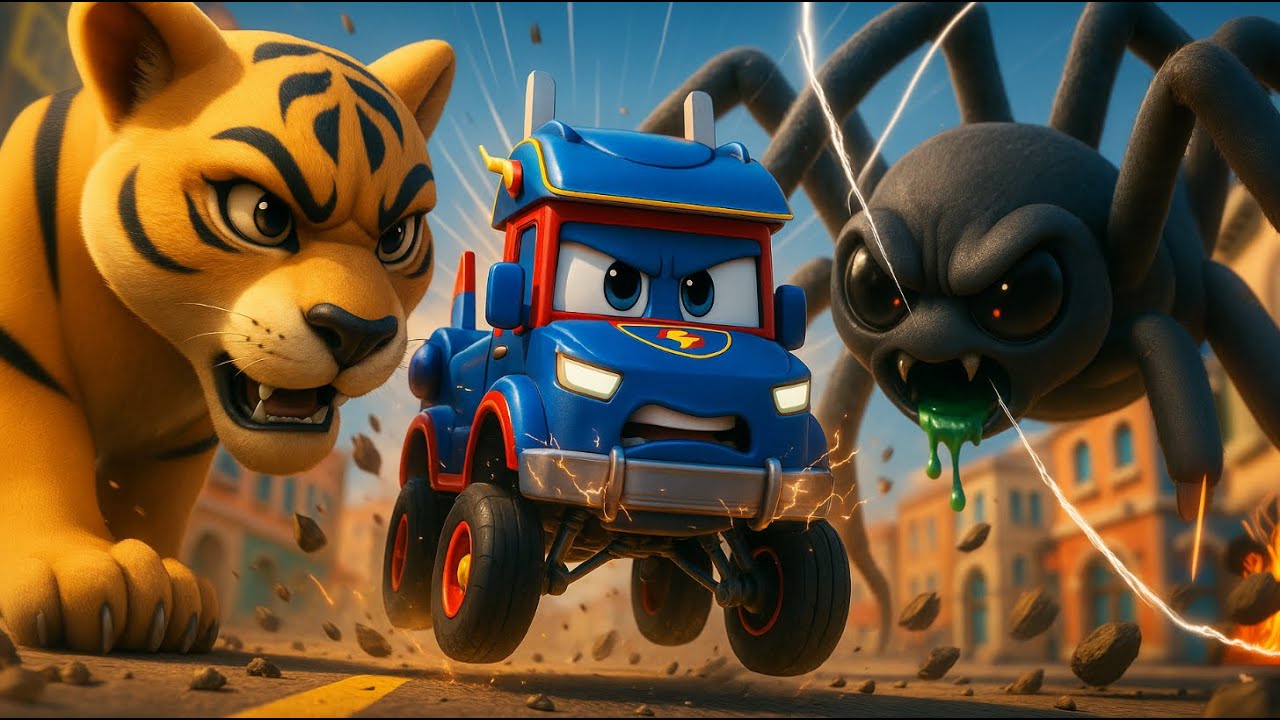 Reuze Dieren versus Super Spider Truck | Dieren voor Kinderen