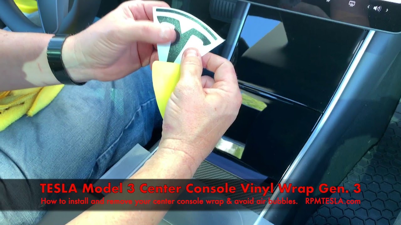 Model 3 Center Console Vinyl Wrap Gen. 3