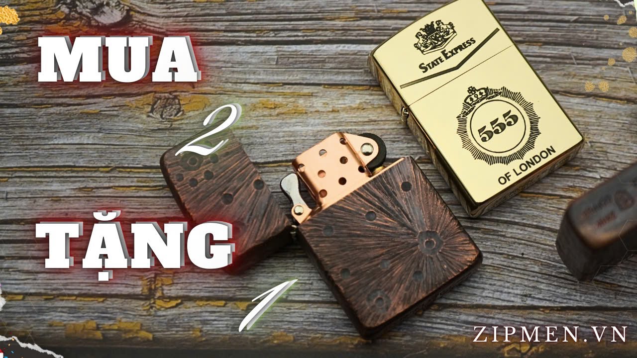 Mua 2 tặng 1 | Bật lửa độc đẹp chất liệu đồng đỏ nguyên chất
