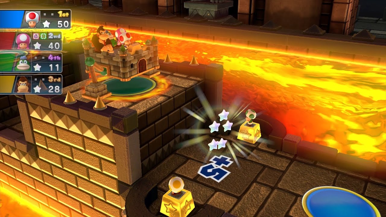 Mario Party 10 Mario Party #833 Toad vs Toadette vs Spike vs DK Chaos Castle Master Difficulty