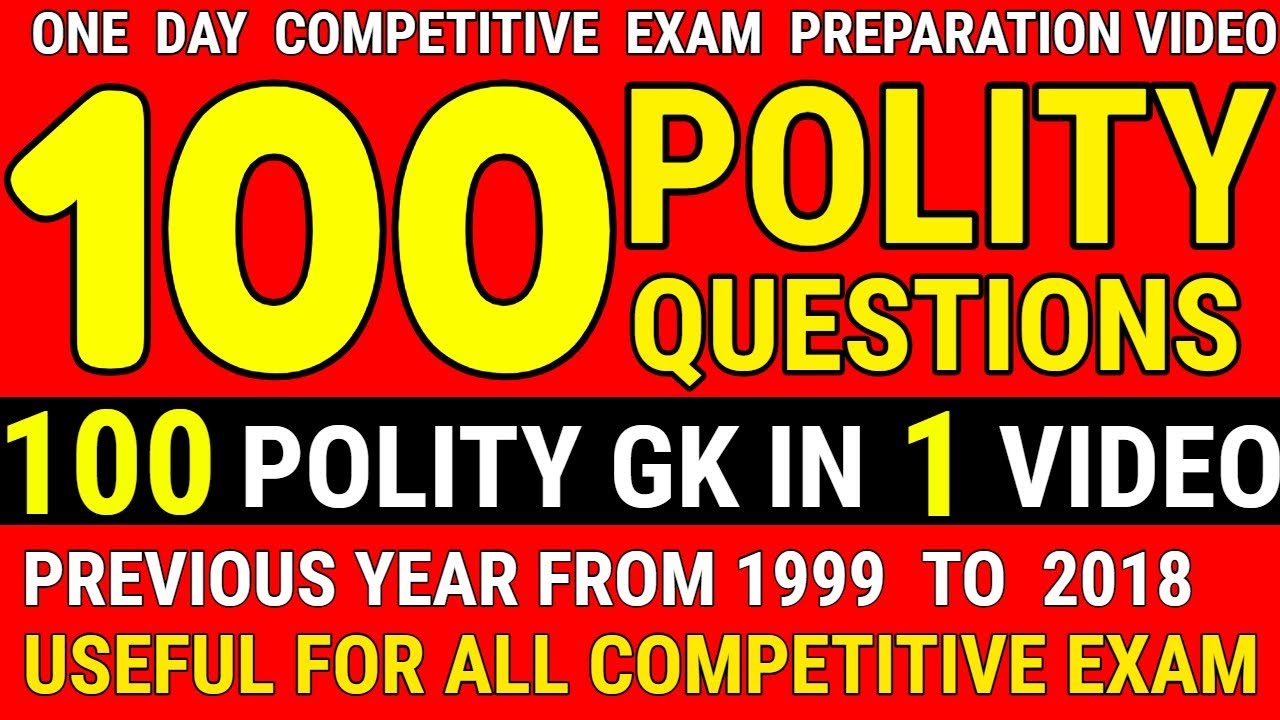 POLITY : PARLIAMENT & CONSTITUTION | Indian polity GK IN ENGLISH | Syllabus | SSC CGL CPO MTS GD BB