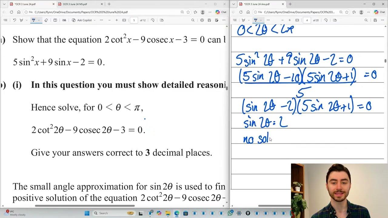 OCR A-level Maths Paper 3 June 2024