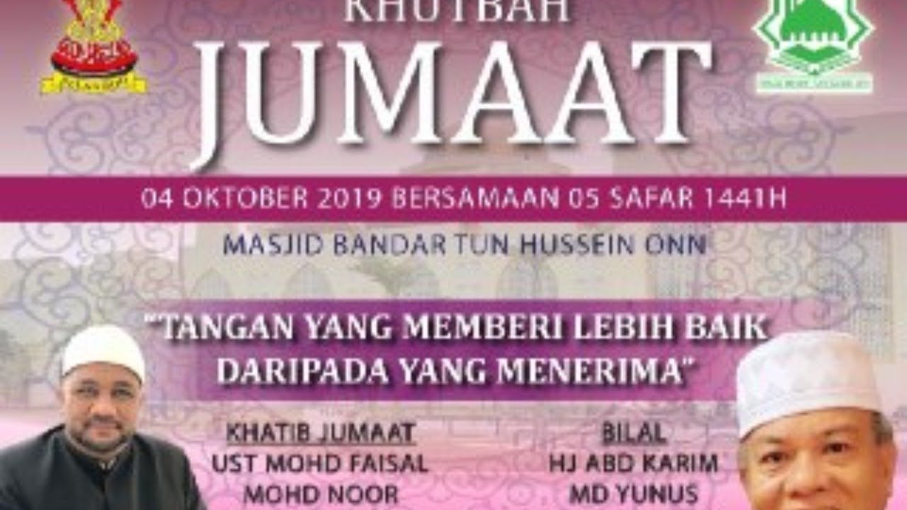 ((LIVE)) KHUTBAH JUMAAT 04 OKTOBER 2019