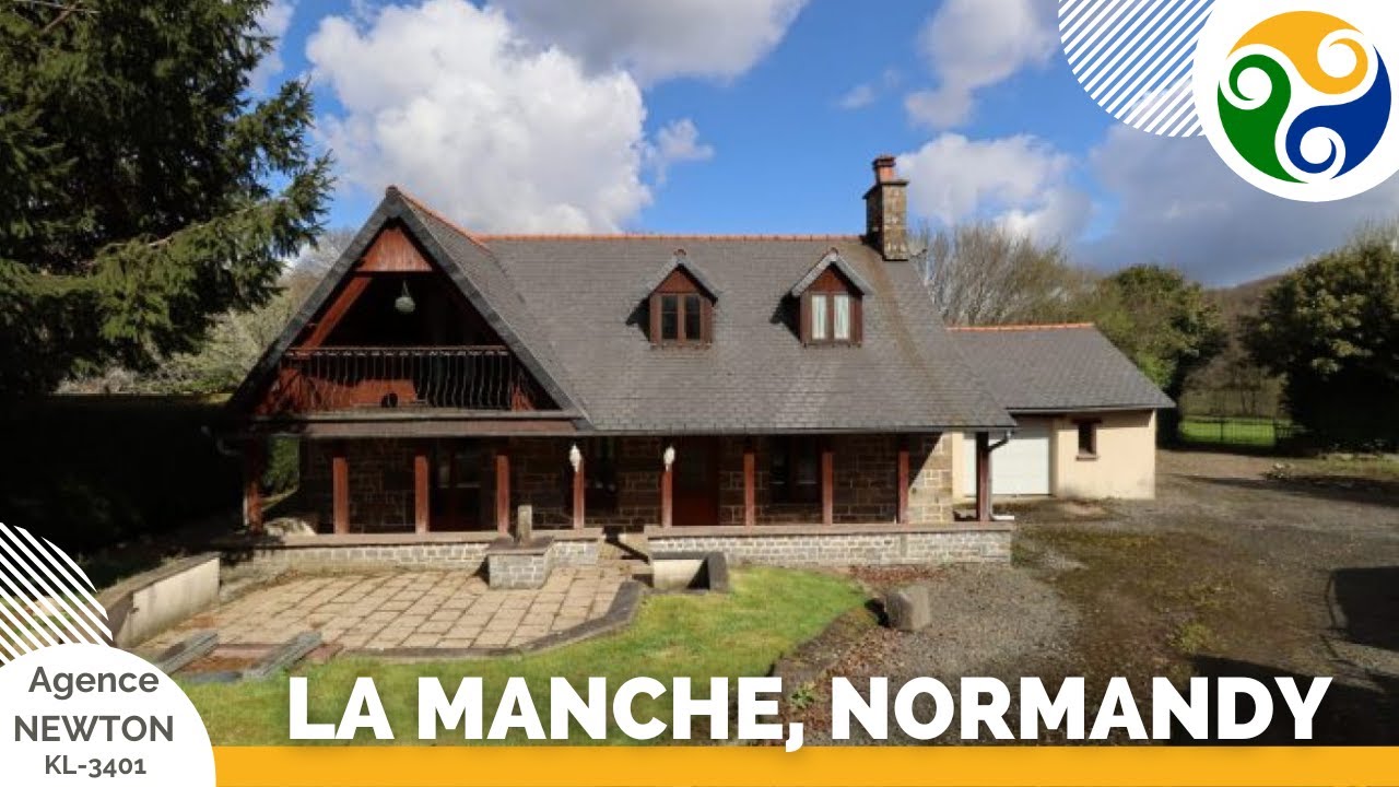 PROPERTY FOR SALE IN FRANCE - 4 bedroom home with small lake in Normandy