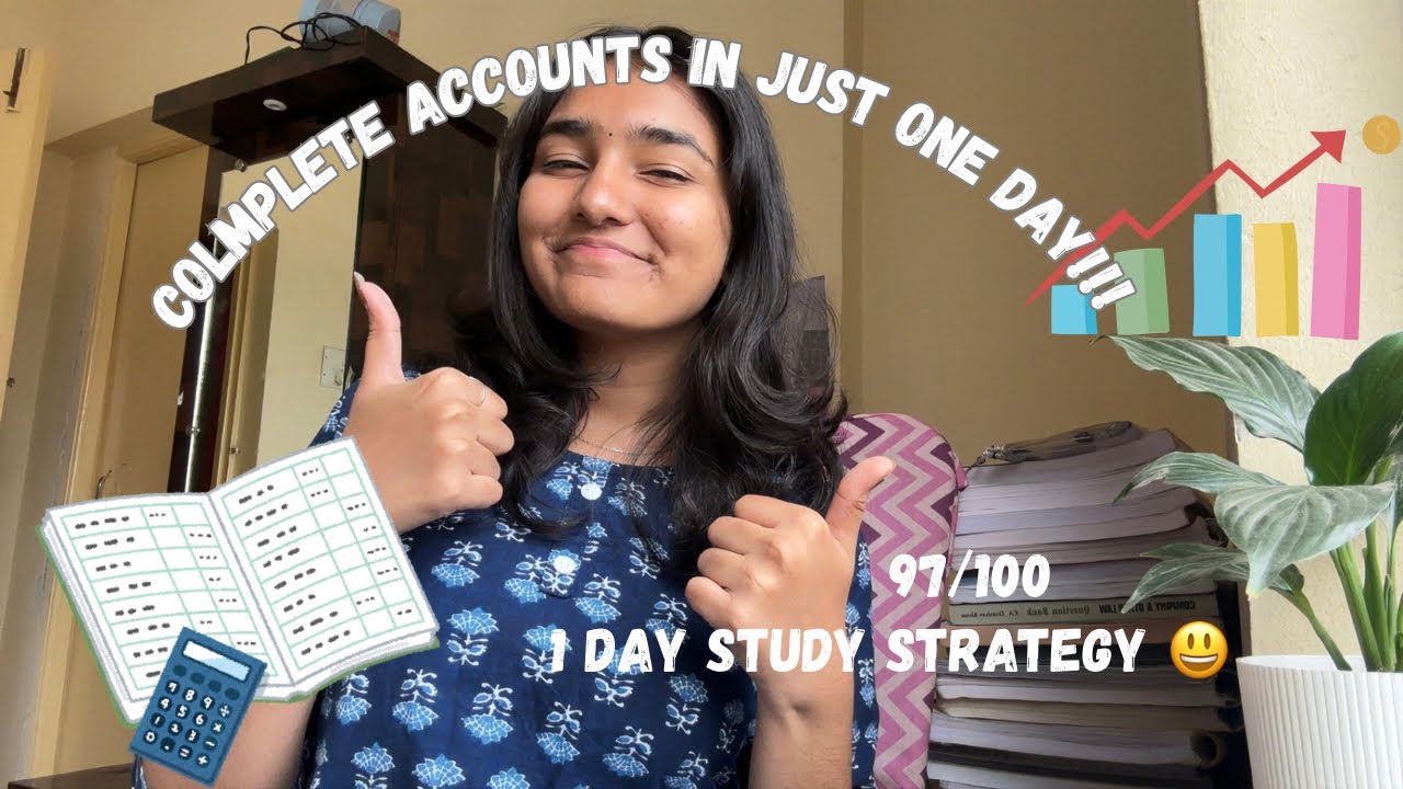 One day!! And complete WHOLE accounts syllabus!! 12th Accounts strategy ! 😳📚