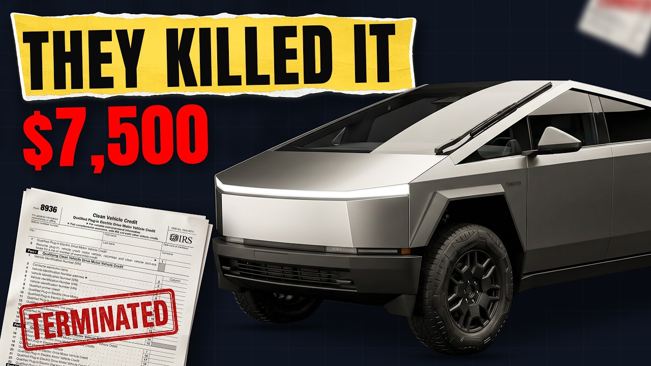 It&rsquo;s Over: The Government Just Killed The $7,500 EV Tax Credit (Most People Don&rsquo;t Know)