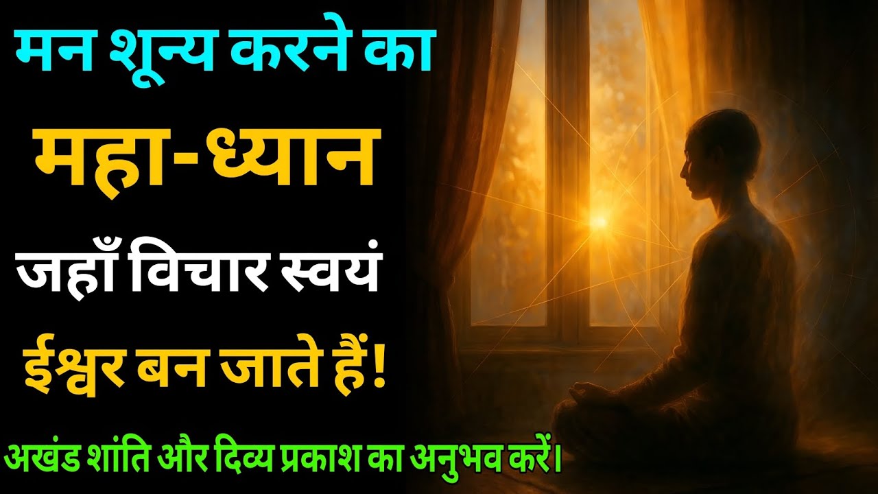 महा ध्यानः शून्य में प्रवेश, जहाँ ईश्वर स्वयं विचार बन जाते हैं! #Meditation #DhyanSadhna