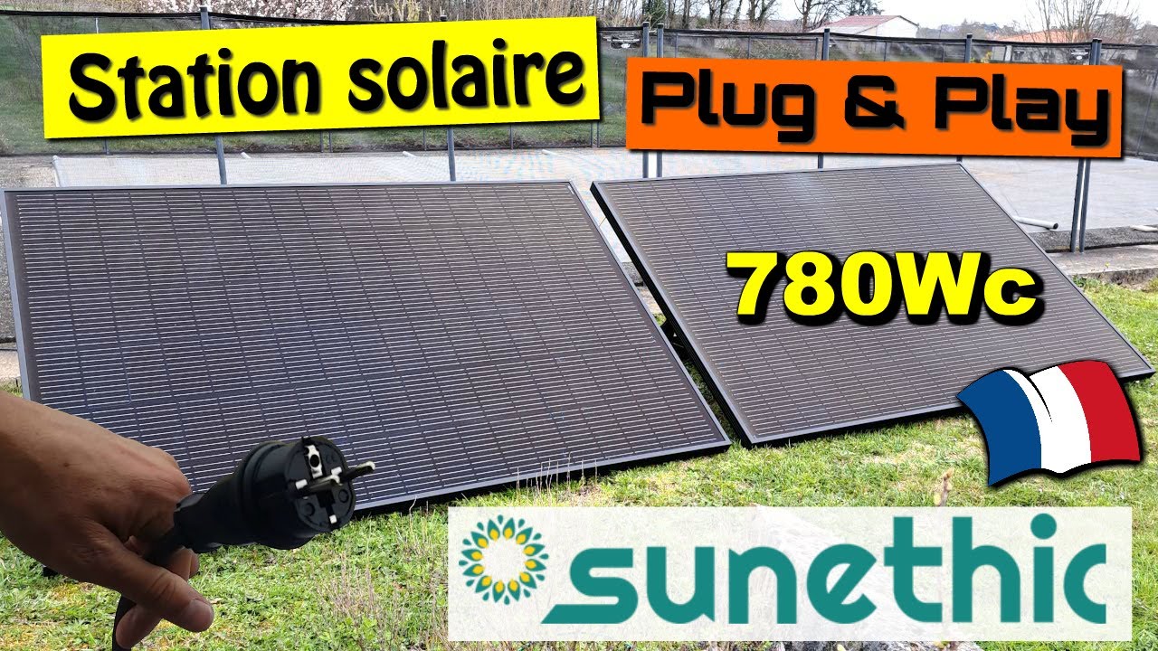 Station solaire Sunethic ☀ Panneau photovoltaïque posé au sol pour réduire sa facture électrique