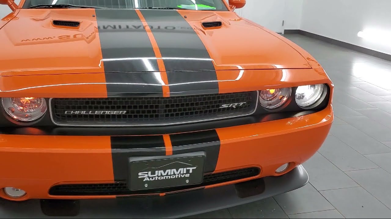 2014 Dodge Challenger SRT8 Header Orange Clearcoat Used. walk around for sale in Fond Du Lac, Wiscon