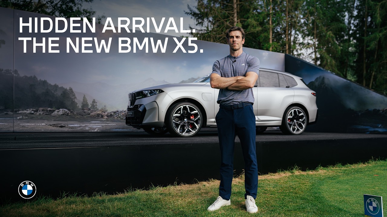 Hidden arrival with Gareth Bale | The new BMW X5 at the BMW International Open.