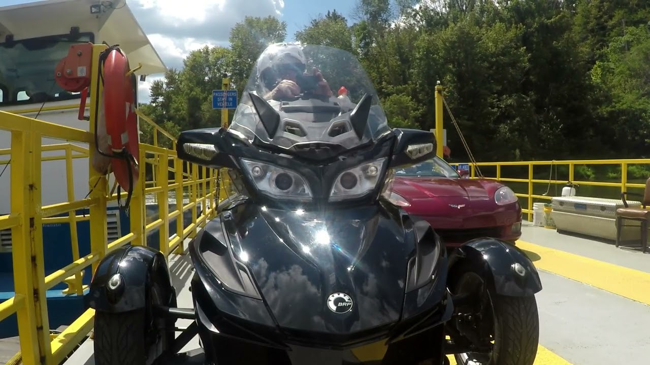 Can Am Spyders on the loose and being chased by a Corvette all the way to the river. 8 29 25