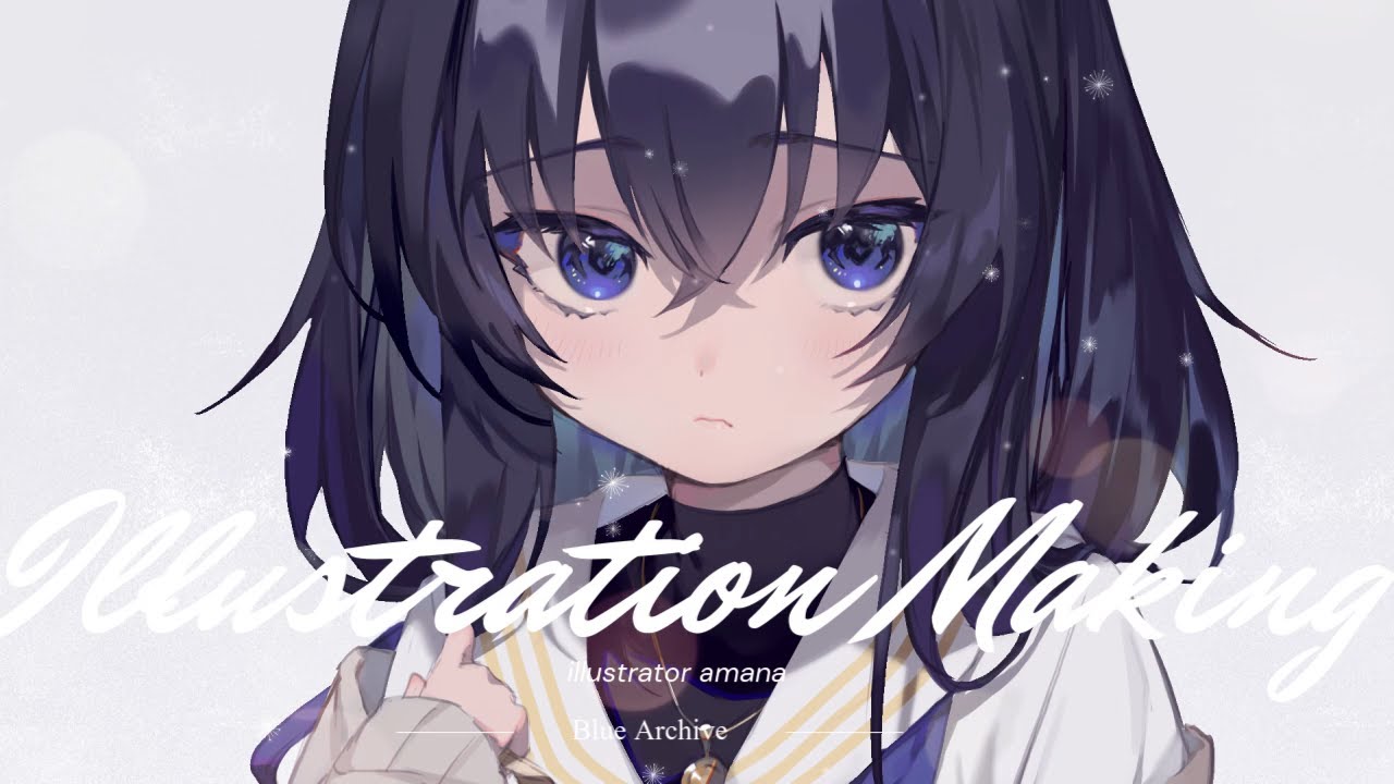 【ブルアカ】古関ウイイラストメイキング【Illustration Making/SAI2】