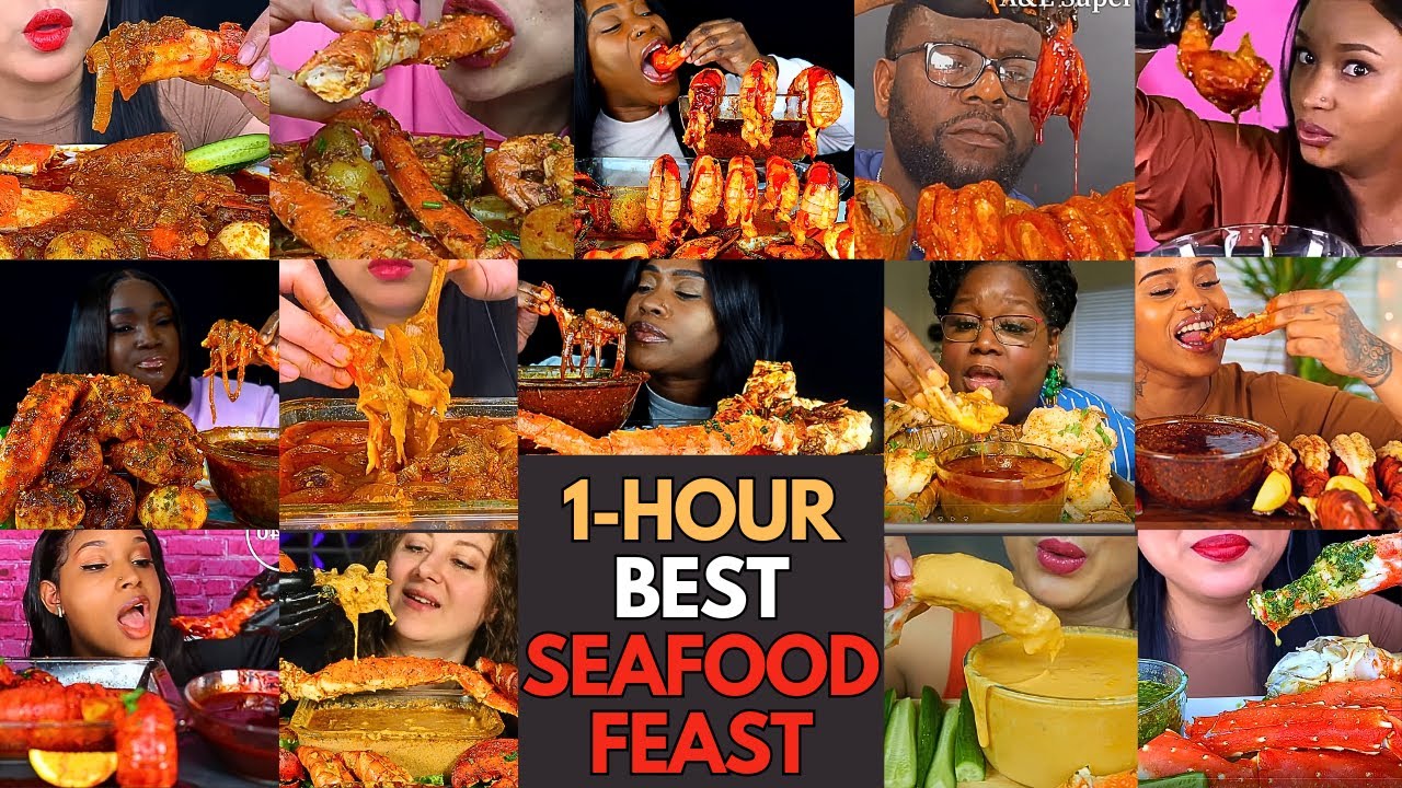 🌶️🦀👑 ASMR 1-HOUR BEST SATISFYING Seafood Boil Mukbang PART 2 | MUKBANG COMPILATION🌊🤤🔥