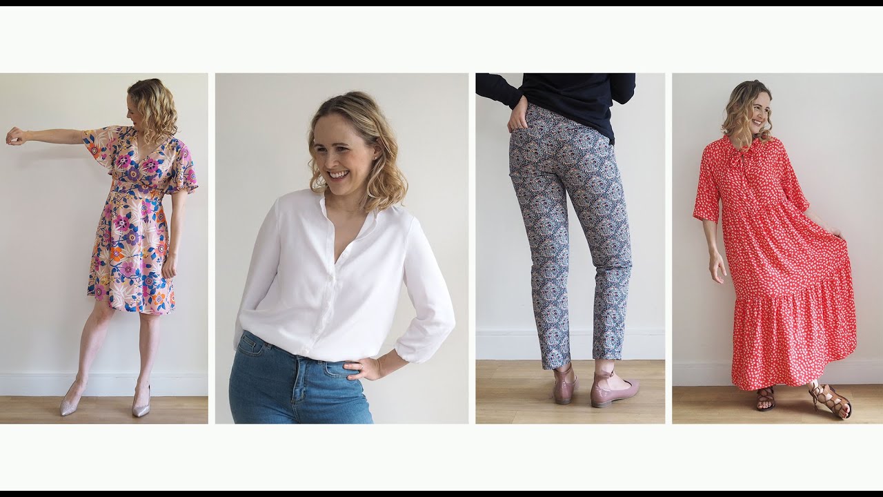 Fabric and Pattern Pairings from past g&g Sewing Society Kits March 2021