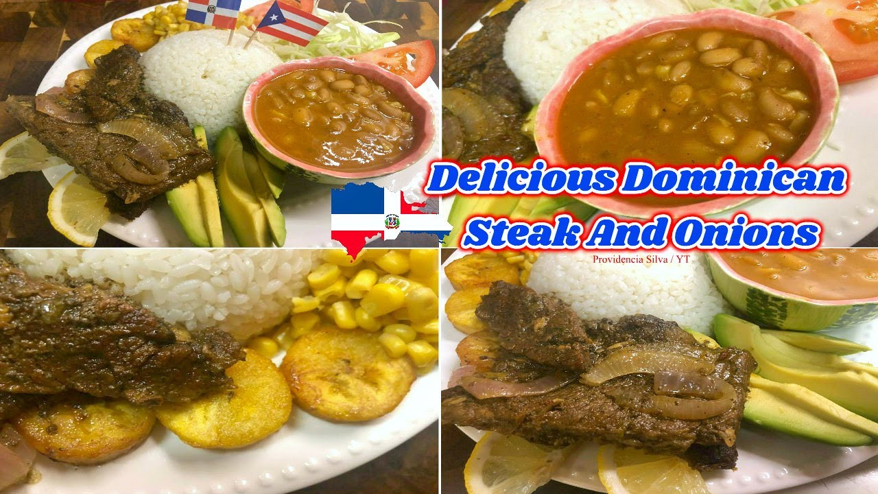 🇩🇴Juicy & Tender DOMINICAN Steaks & Onion From Start To Finish/ Light Cooking🇩🇴