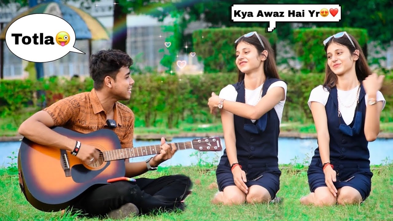 Totla (तोतला) Singing Badly With Twist In Public | Prank On Cute Girls | Epic Reactions | Jhopdi K