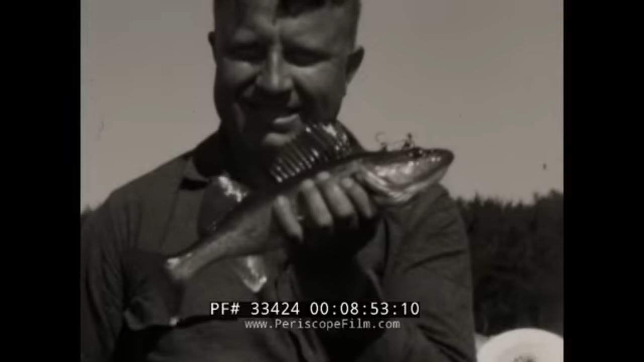 1930s TROUT FISHING EXPEDITION IN MINNESOTA  HOME MOVIE  33424