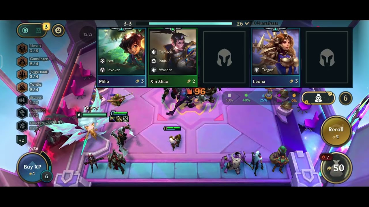 TFT Set 16 - Gunslinger Warwick 2, Miss Fortune 2, Senna 2 (4 Gunslinger, 3 Freljord, 3 Zaun) 