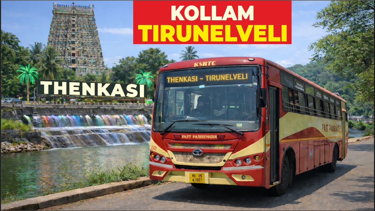 KOTTARAKKARA TO TIRUNELVELI Ksrtc New Brand Fp | Scenic Interstate Bus Jouney Via Thenkasi