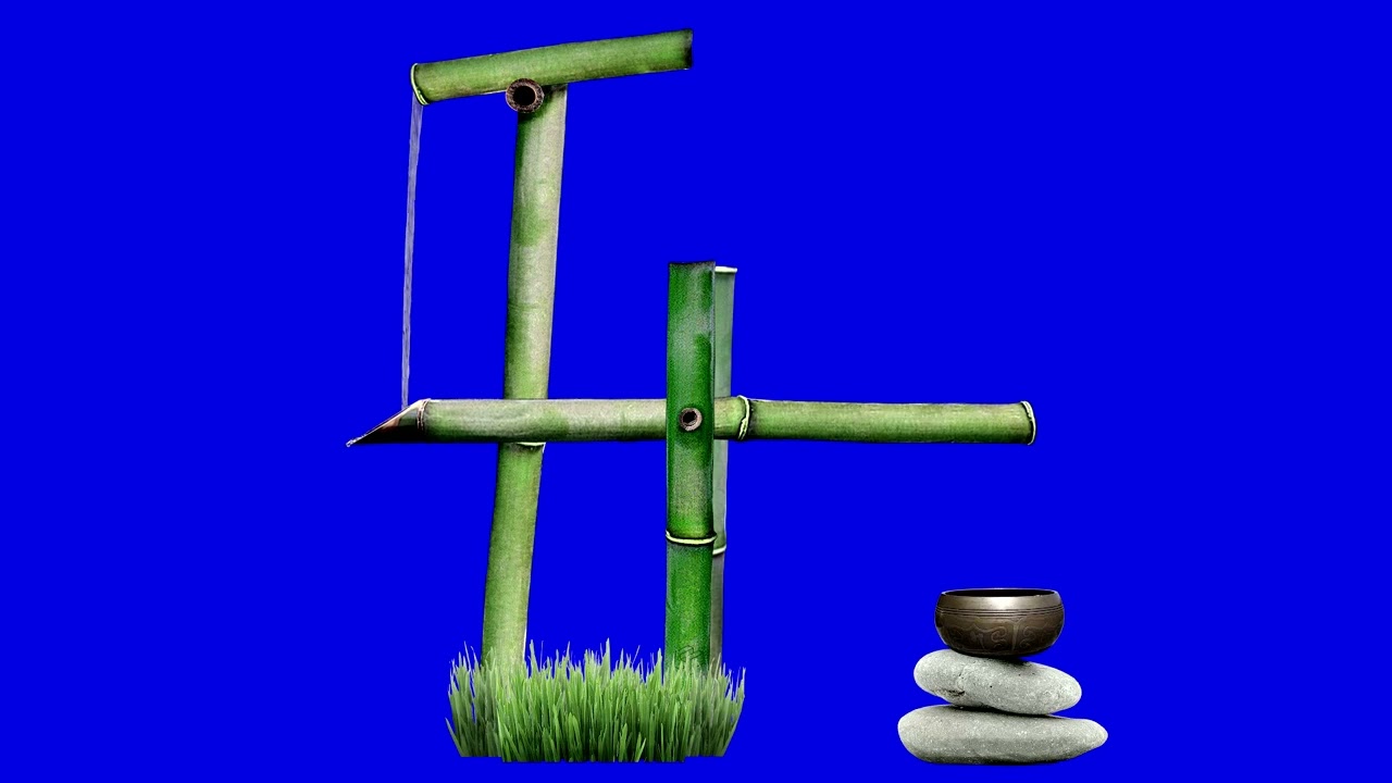 Shishi Deer Scarer Blue Screen Bamboo Green Green Screen Alfa || No Copyright Free Download