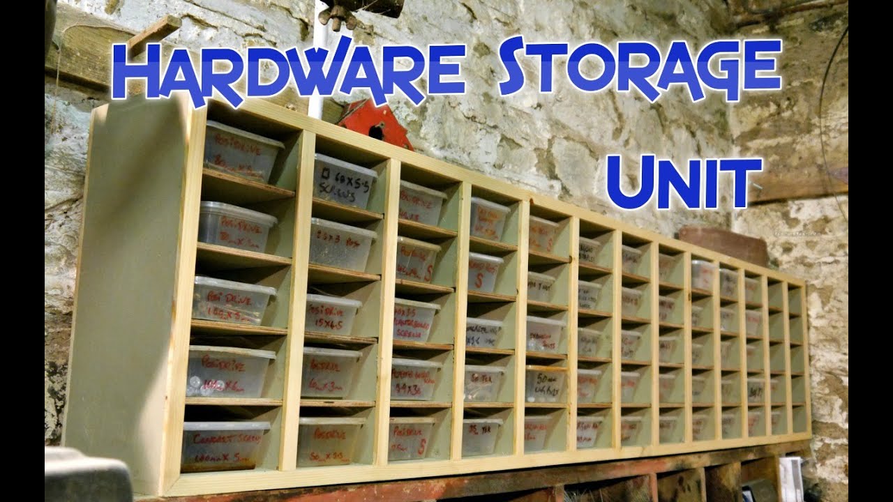 Hardware and small parts storage unit