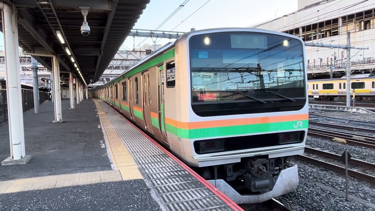 【激レアな白岡行き】上野東京ライン宇都宮線 E231系1000番台U39編成とU588編成が激レアな普通白岡行きとして大宮駅9番線を！発車！