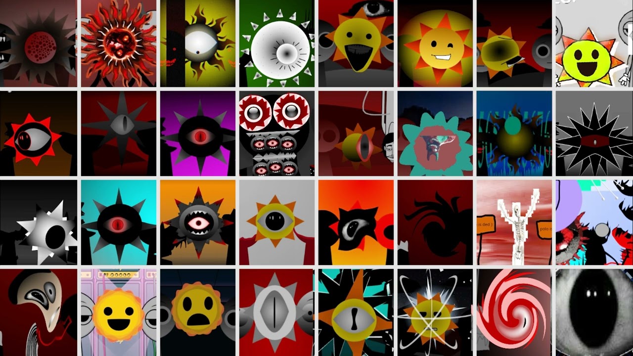 Incredibox Sprunki - Mr sun in stages and mods - All sounds Mr Sun Part 20 | Pixel_sprunki