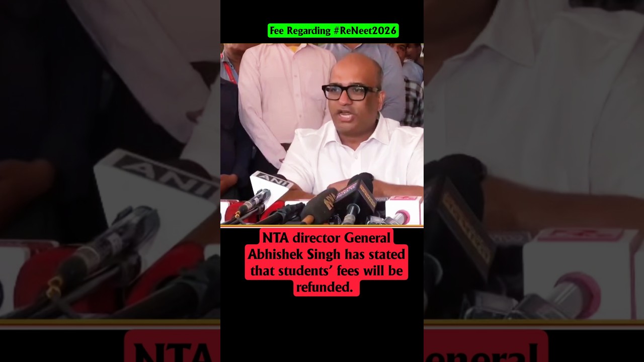 NEET students&rsquo; fees will be refunded #neet2026 #NeetPaperleak #neetupdate #Neetexam