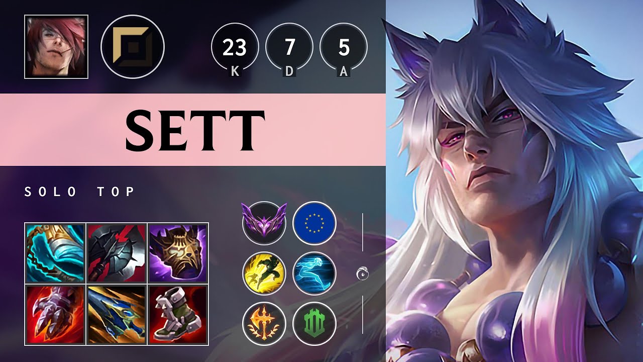 Sett Top vs Aatrox: Triple Kill, Legendary - EUW Master Patch 14.16