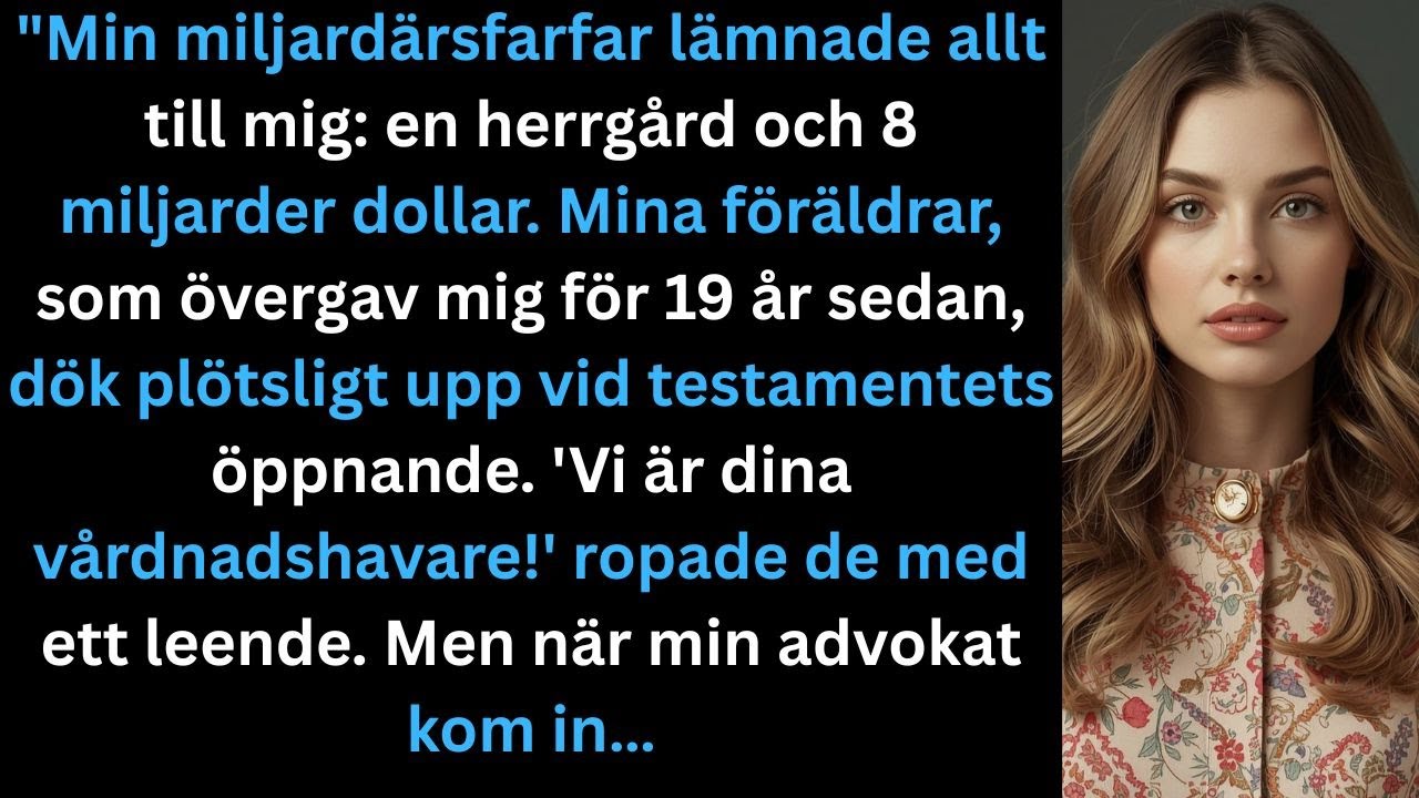 Min miljardärsfarfar lämnade allt till mig Mina föräldrar, som övergav mig för 19 år sedan,plötsligt
