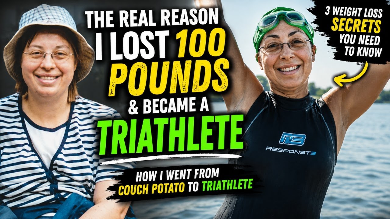 From Couch Potato to Triathlete: 3 Weight Loss Secrets to a 100 Pound Weight Loss {Video}