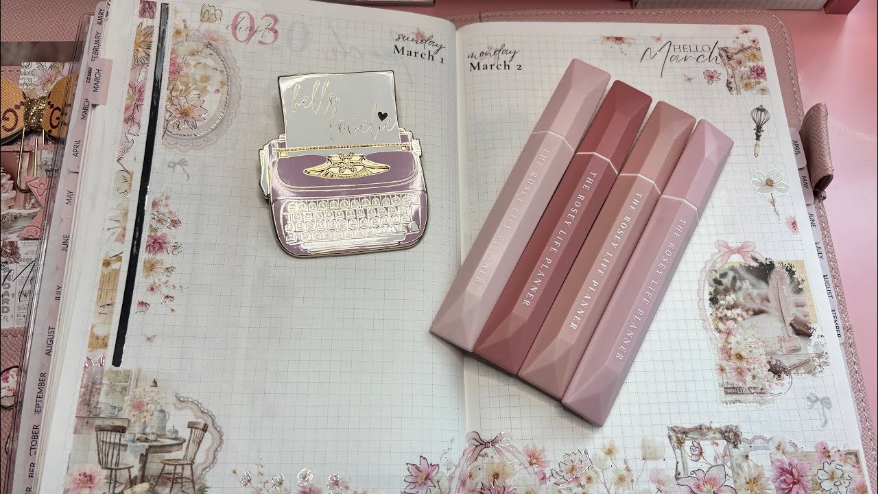 Подготовка к марту с использованием набора Roseylifeplanner.