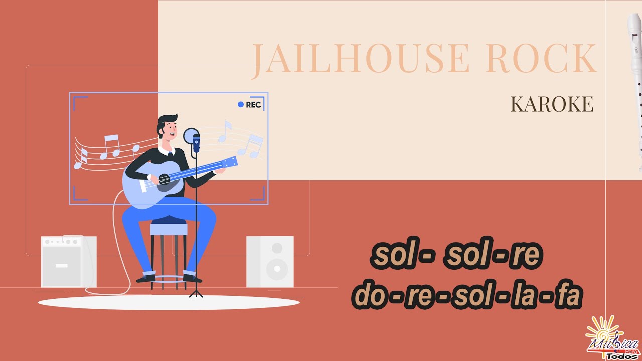 22 Jailhouse rock 🎼 PISTA | (FLAUTA DULCE Tutorial con notas)  | 🛑 Versión SIMPLIFICADA