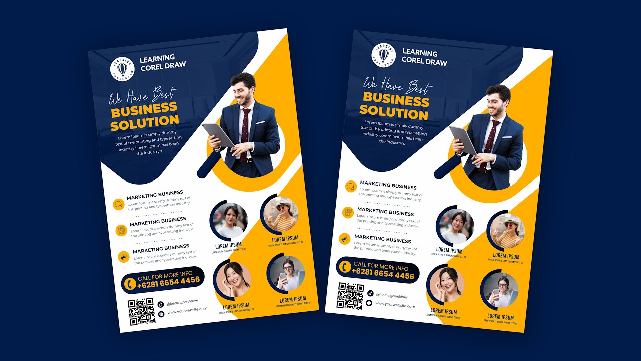 BUSINESS FLYER |  Design with corel draw