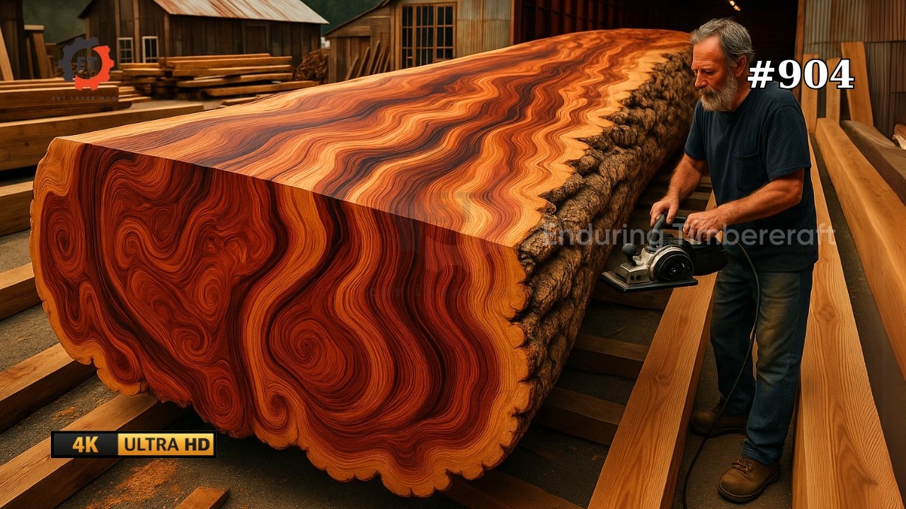 The World&rsquo;s Largest Wood Mill : Unique Dining Table & Operate The Largest Chainsaw United States