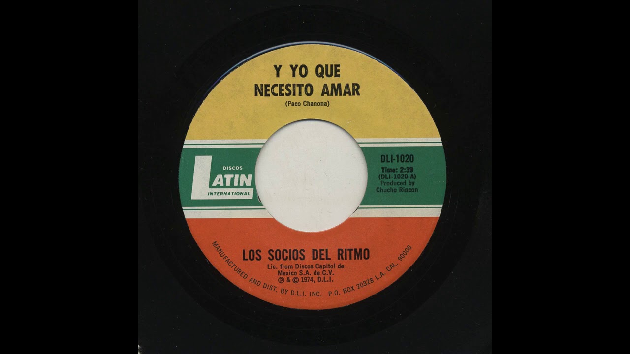 Los Socios Del Ritmo - Y Yo Que Necesito Amar - Latin International dli-1020-a