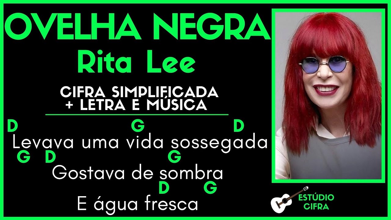 OVELHA NEGRA - RITA LEE l Cifra Simplificada Letra e Música Como Tocar Violão Guitarra Teclado Aula