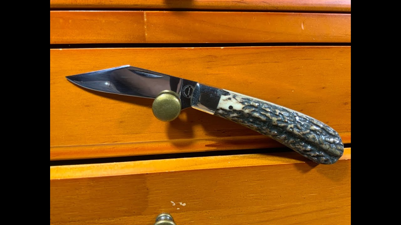 Steven Cocker Barlow knife in stag covers
