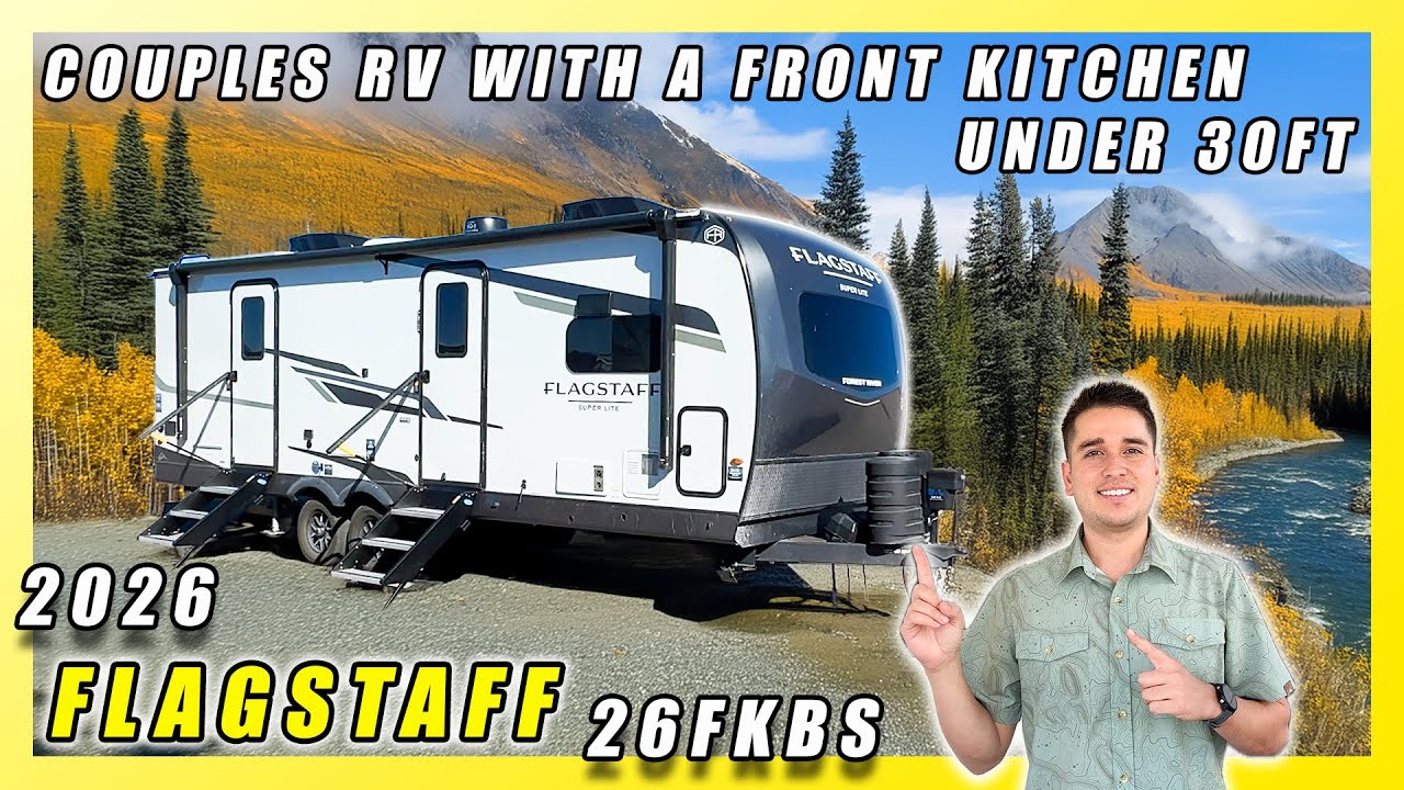 FLAGSTAFF SUPERLITE 26FKBS 2026: ЛУЧШАЯ КУХНЯ В ПАРОВОМ ПРИЦЕПЕ! РАЗДВИЖНАЯ КРОВАТЬ ДЛЯ САМОЙ ПРО...