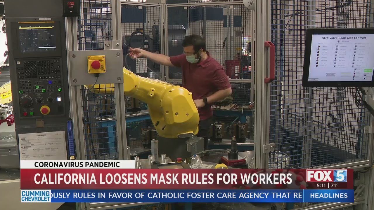 California Loosens Mask Rules For Workers