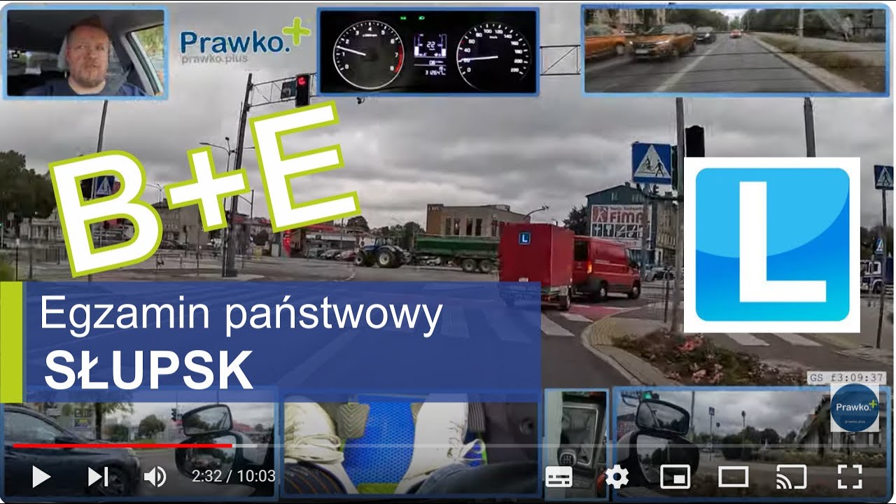 Trasa egzaminacyjna SŁUPSK Egzamin państwowy na prawo jazdy kat.B+E