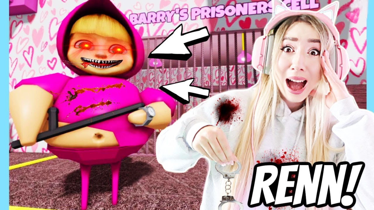 Meine SCHWESTER MASCHA ist SAUER auf mich 1 Tag (Beki noob in MASHA Barry Prison Run roblox)