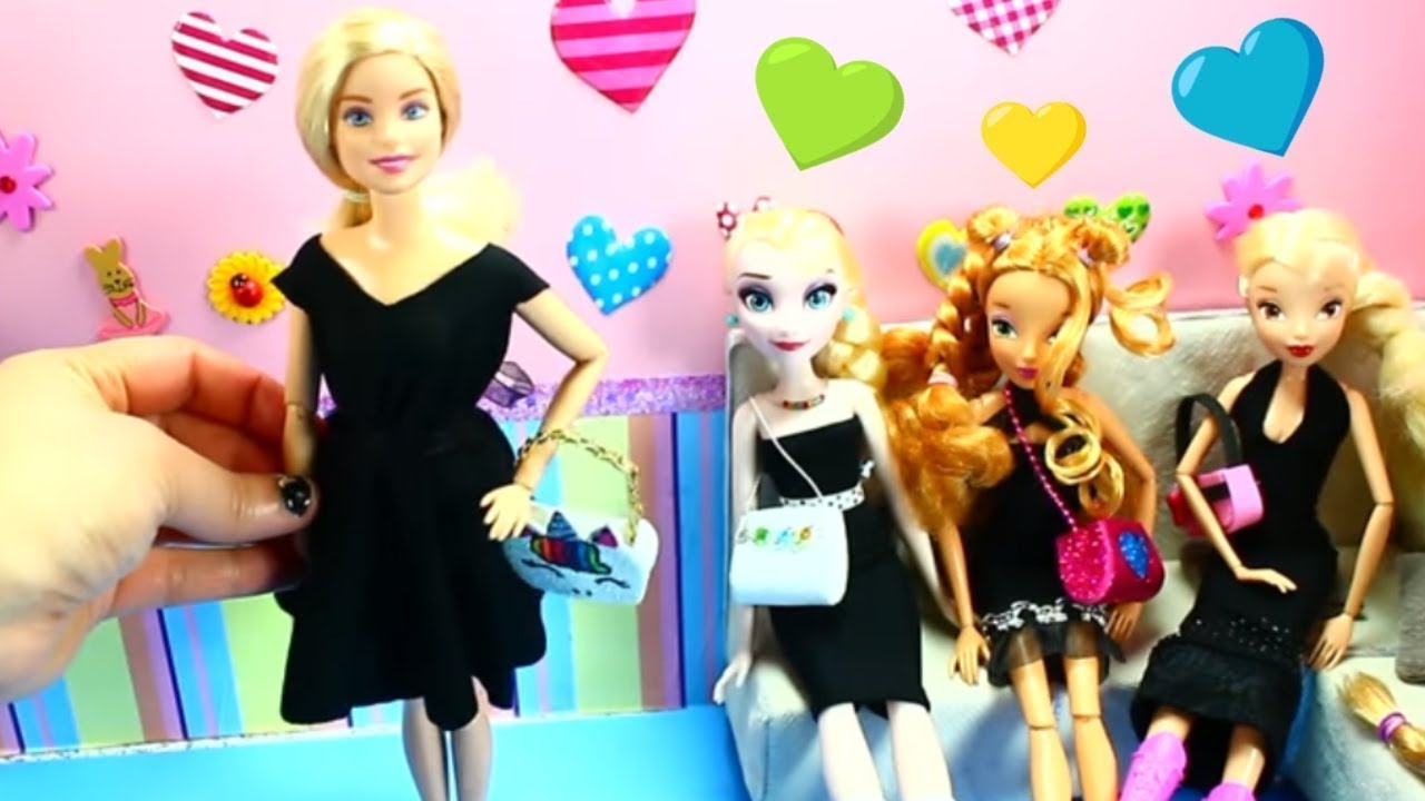 DIY DOLL CLOTHES: 👗 👚 5 Easy DIY No-Sew Doll Dresses / Gowns - DIY Barbie Clothes - simplekidscrafts