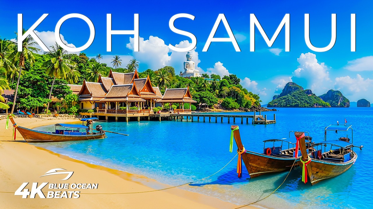 [4K] Koh Samui – Crystal Waters & Palm Lined Beaches | Escape to Paradise with Deep House Chill