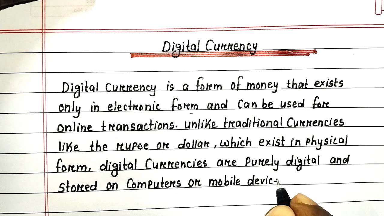 Essay on Digital Currency | Handwritten English Essay | Digital Money Essay