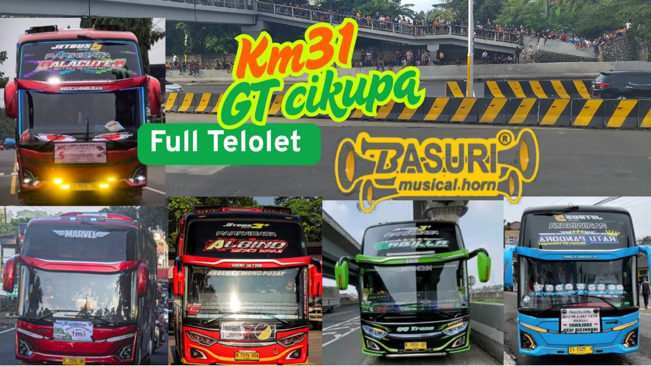 Heboh‼️FULL BUS TELOLET BASURI 🔥 Hunting Bus artis Di Km31 Cikupa 🎉trip Anyer#trending#automobile