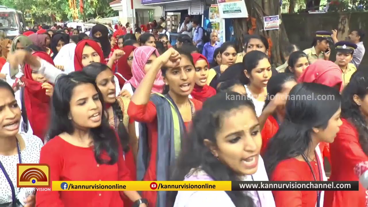 വനിതാ കോളേജിൽ വിദ്യാർത്ഥികളും ബി.ജെ.പി പ്രവർത്തകരും തമ്മിൽ വാക്കേറ്റം